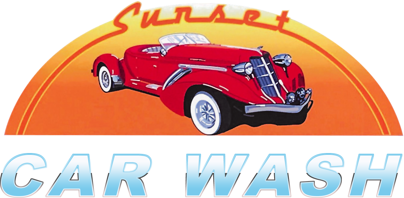 Sunset car wash Bellingham Wa logo